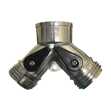 Rugg Rugg  0.75 in. Zinc Threaded Male Y-Hose Connector with Shut-Offs - 30PK 7690670